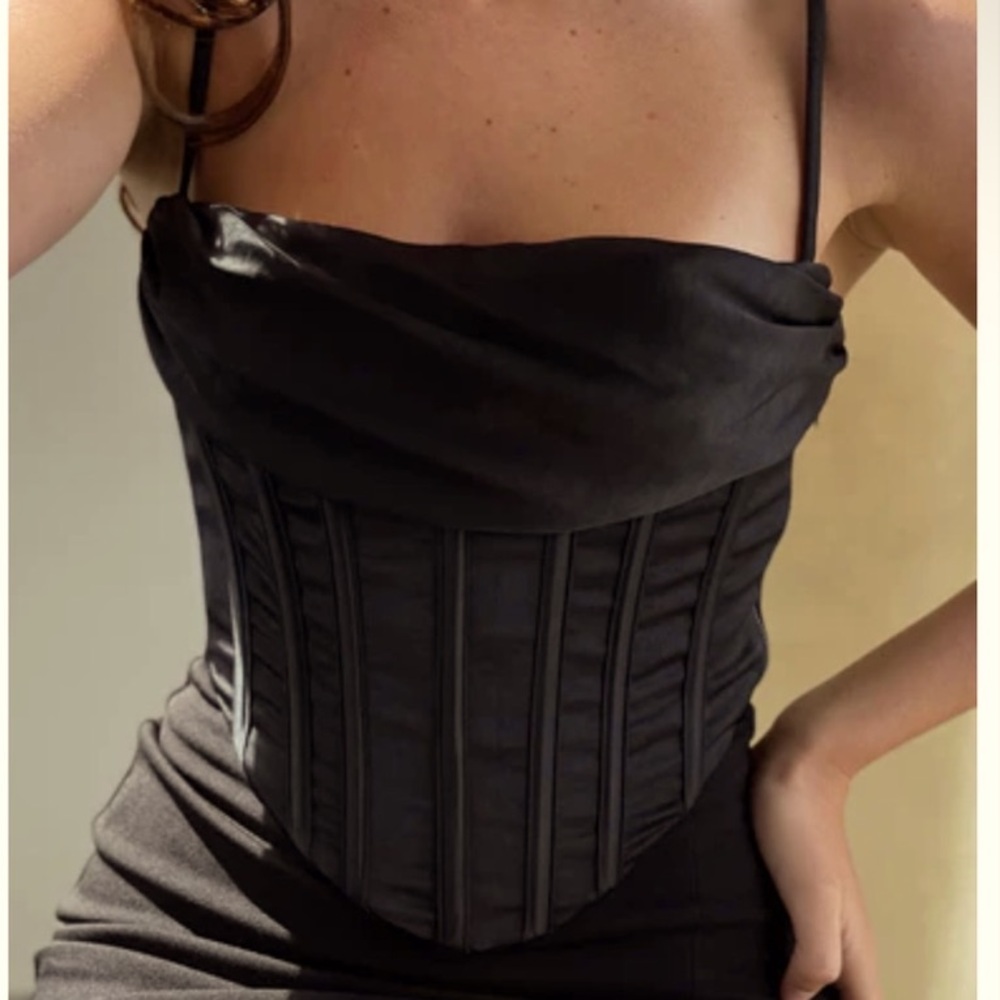 Meshki Cyra Corset Top - Black
